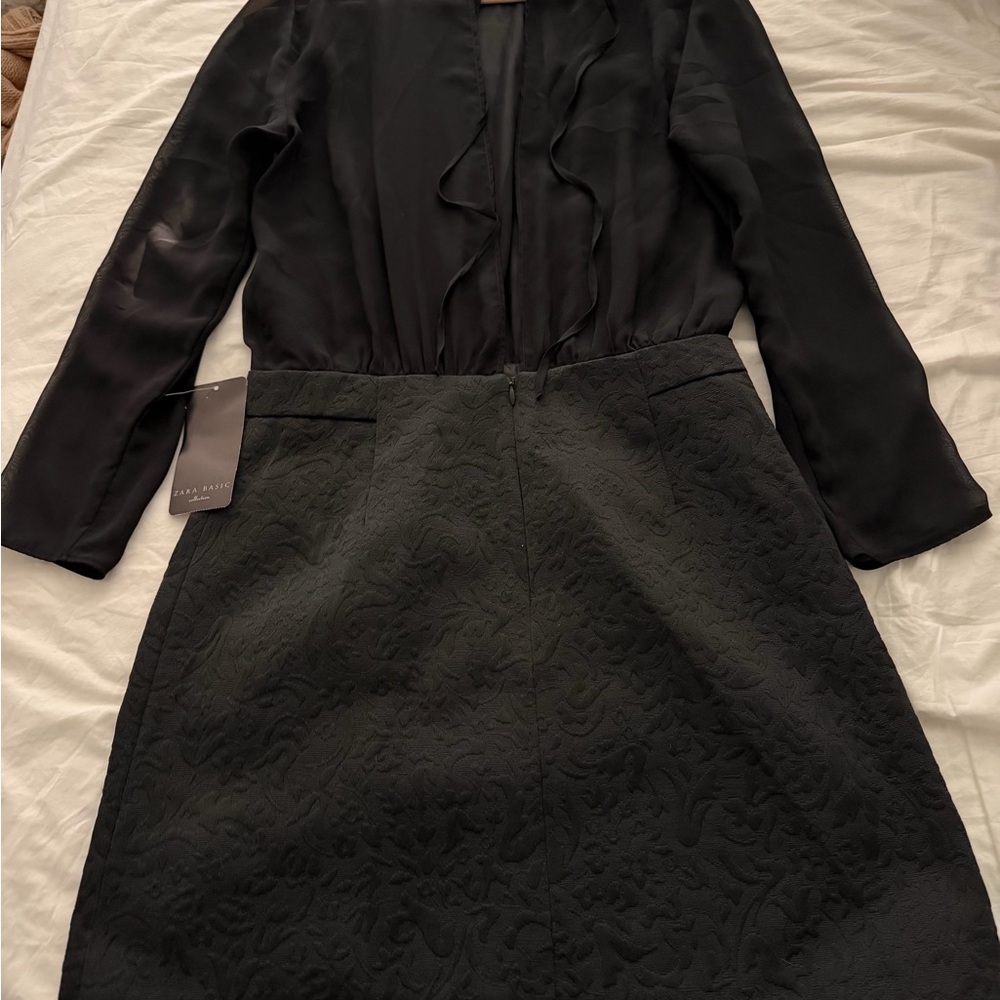Zara Black Long Sleeve Dress